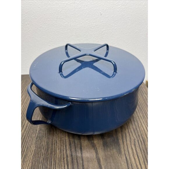 VTG Dansk Kobenstyle Blue Enamel 2Qt Dutch Oven Stock Pot w/ Lid
